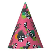 Tropische Lemuren - Rosa Partyhütchen (Rückseite)