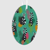Tropische Lemurs - Aquamarine Ornament (Vorderseite)