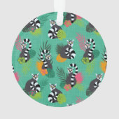 Tropische Lemurs - Aquamarine Ornament (Rückseite)
