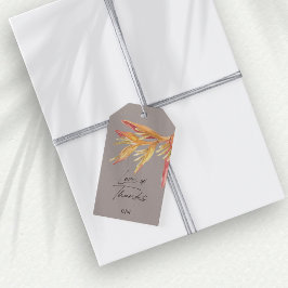 Tropische Liebe dank Taupe Gastgeschenk Hochzeit Geschenkanhänger