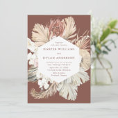 Tropische Liebe Hochzeit der Wasserfarben Einladung (Stehend Vorderseite)