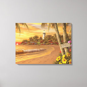 "Tropische Liebe-" Leinwand-Druck Alan Giana Leinwanddruck
