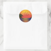 tropische Liebe Runder Aufkleber (Tasche)