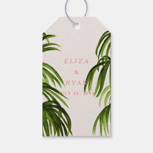 Tropische Liebe / Tag Geschenkanhänger (Vorderseite)