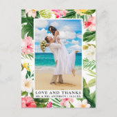 Tropische Liebe und Dank Postkarte (Vorderseite)