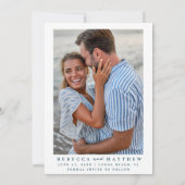 Tropische Liebe und das Beach Foto Hochzeit Save The Date (Rückseite)