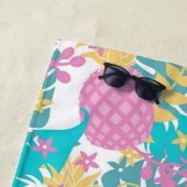 Tropische Lila Ananas Strandtuch (Beispiel)