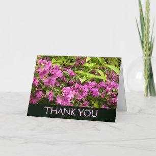 Tropische lila Bougainvillea-Blüte Dankeskarte