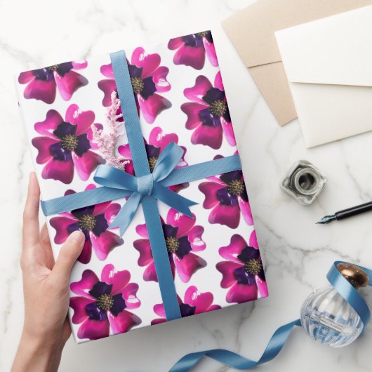 Tropische Lila MOD Orchid Blume Sommerhochzeit Geschenkpapier (Schenken)