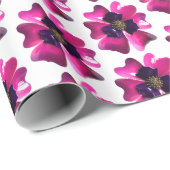 Tropische Lila MOD Orchid Blume Sommerhochzeit Geschenkpapier (Rolleneckpunkt)