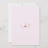 Tropische Lila Orchid Bridal Dusche Einladung (Rückseite)
