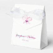 Tropische Lila Orchideenhochzeit Geschenkschachtel (Vorderseite)