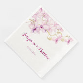 Tropische Lila Orchideenhochzeit Serviette (Ecke)