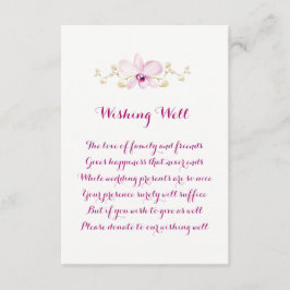 Tropische Lila Orchideenkarte Begleitkarte