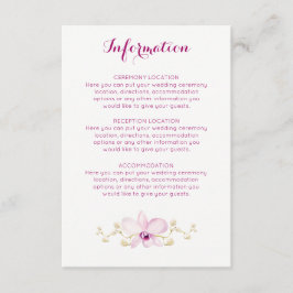 Tropische Lila Orchideenkarte Begleitkarte