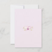 Tropische Lila Orchideenkarte RSVP Karte (Rückseite)