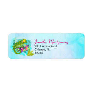 Tropische Lizard mit Blume