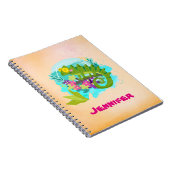 Tropische Lizard mit Blume Notizblock (Rechte Seite)