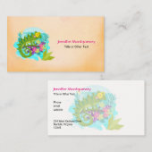 Tropische Lizard mit Blume Visitenkarte (Vorne/Hinten)