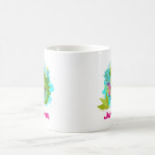 Tropische Lizard mit Personalisierten Blume Kaffeetasse (Mittel)