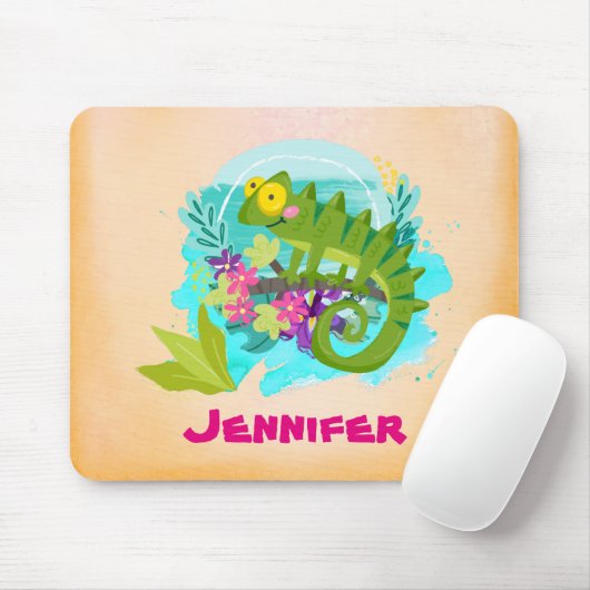 Tropische Lizard mit Personalisierten Blume Mousepad (Mit Mouse)