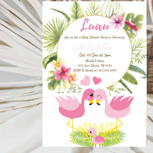 Tropische Luau-Baby-Shower-Party Einladung
