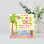 Tropische Luau Einladung (Stehend Vorderseite)