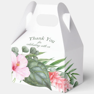 Tropische Luau-Party Farbige Wasserfarbe Floral Geschenkschachtel