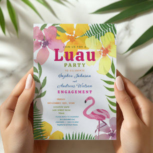 Tropische Luau-Verlobungsfeier Einladung