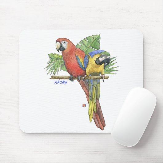 Tropische Macaws-Mausunterlage Mousepad (Mit Mouse)
