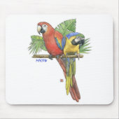 Tropische Macaws-Mausunterlage Mousepad (Vorne)
