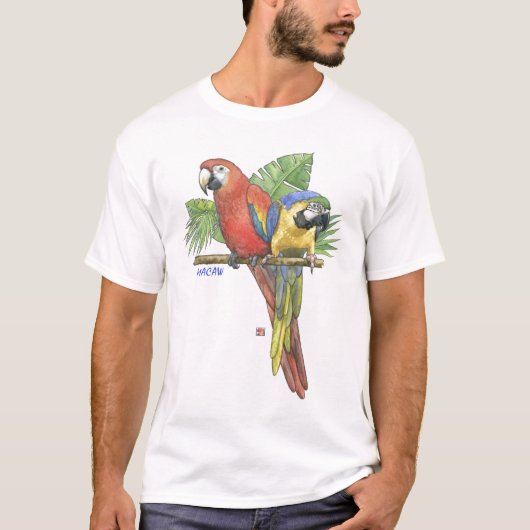 Tropische Macaws T-Shirt (Vorderseite)