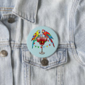 Tropische Macaws trinken Wein Button (Beispiel)