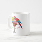 Tropische Macaws trinken Wein Kaffeetasse (Vorderseite Links)