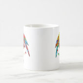 Tropische Macaws trinken Wein Kaffeetasse (Mittel)
