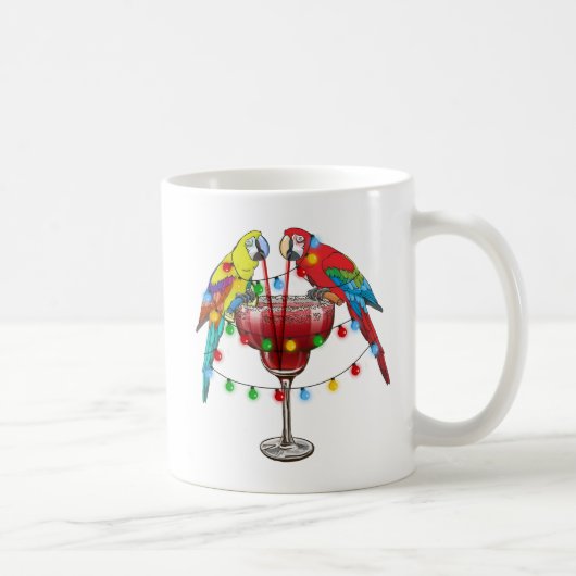 Tropische Macaws trinken Wein Kaffeetasse (Rechts)