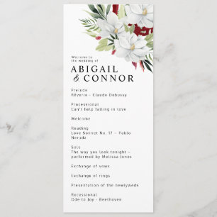 Tropische Magnolie Weiß Grün Rot Programm