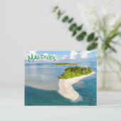 Tropische Malediven Exotic Island Paradies Postkarte (Stehend Vorderseite)