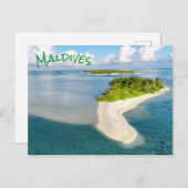 Tropische Malediven Exotic Island Paradies Postkarte (Vorne/Hinten)