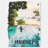 Tropische Malediven Indischer Ozean Insel Magnet (Vorderseite)