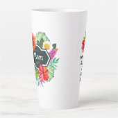 Tropische Mama mit Hibiskus Milchtasse (Vorderseite)