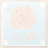 Tropische Mandarine Glasuntersetzer (Rückseite)