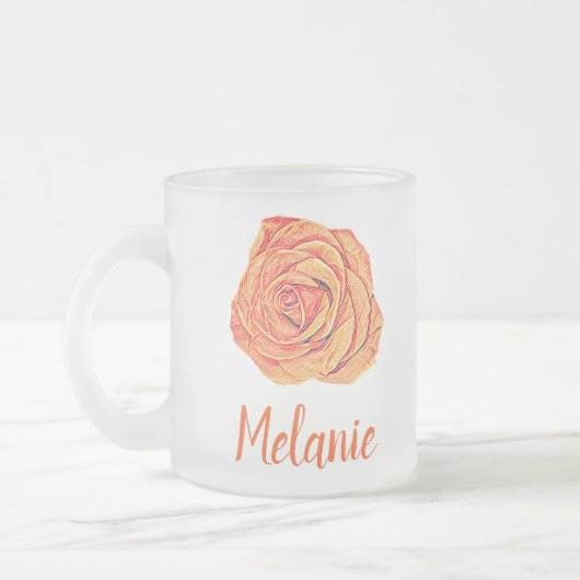 Tropische Mandarine Mattglastasse (Links)