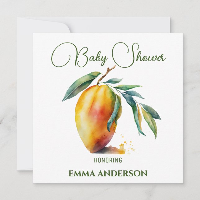 Tropische Mango | Babyparty (Vorderseite)