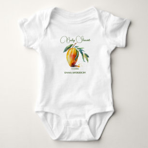 Tropische Mango Babyparty Baby Strampler
