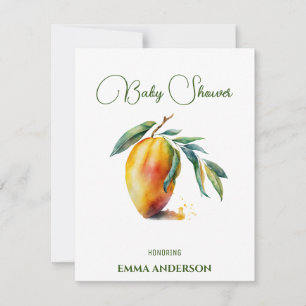 Tropische Mango Babyparty Einladung