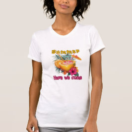 Tropische Mango Cocktail Vibes, Frauen schlank T-Shirt