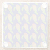 Tropische Mango Frucht Grüner Orange Lila Glasuntersetzer (Rückseite)