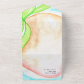 Tropische Mango Hand bemalt Sommerhochzeit All In One Einladung (Außenbereich)