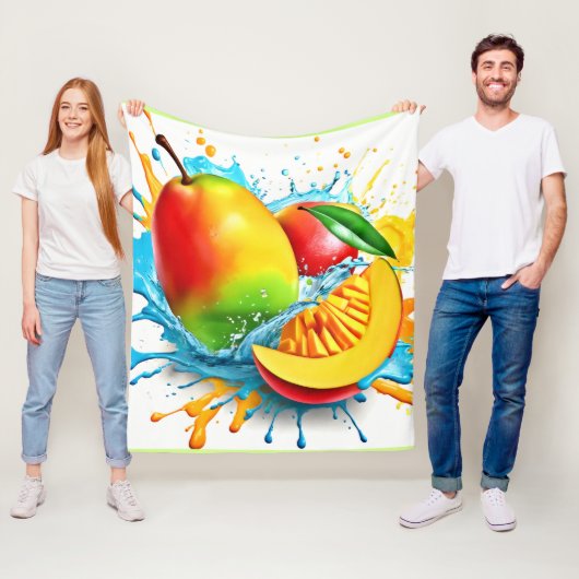 Tropische Mango-Leckerei Fleecedecke (Beispiel)